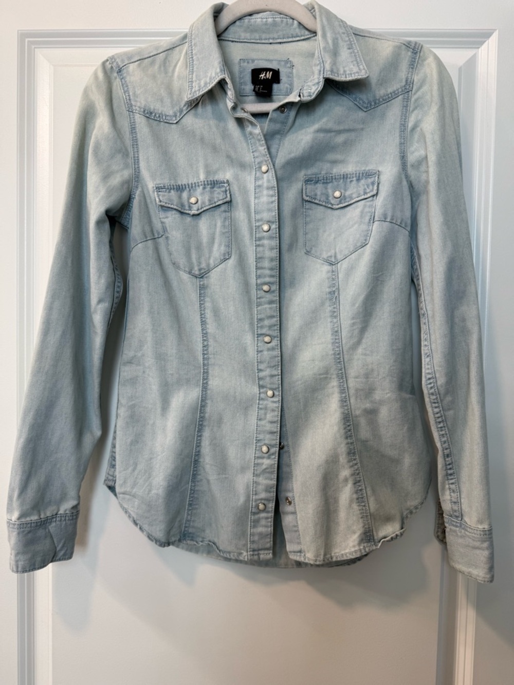H&M Light Blue Denim Western Shirt